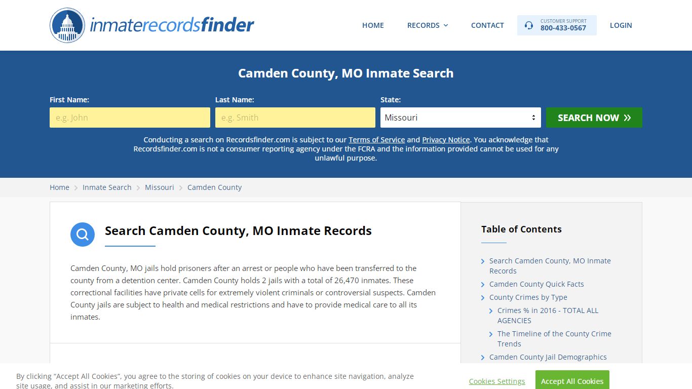 Camden County, MO Inmate Lookup & Jail Records Online