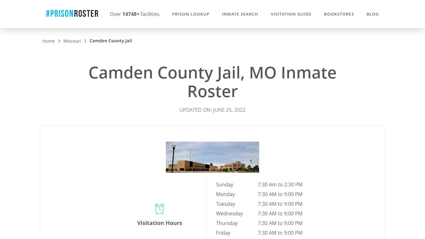 Camden County Jail, MO Inmate Roster